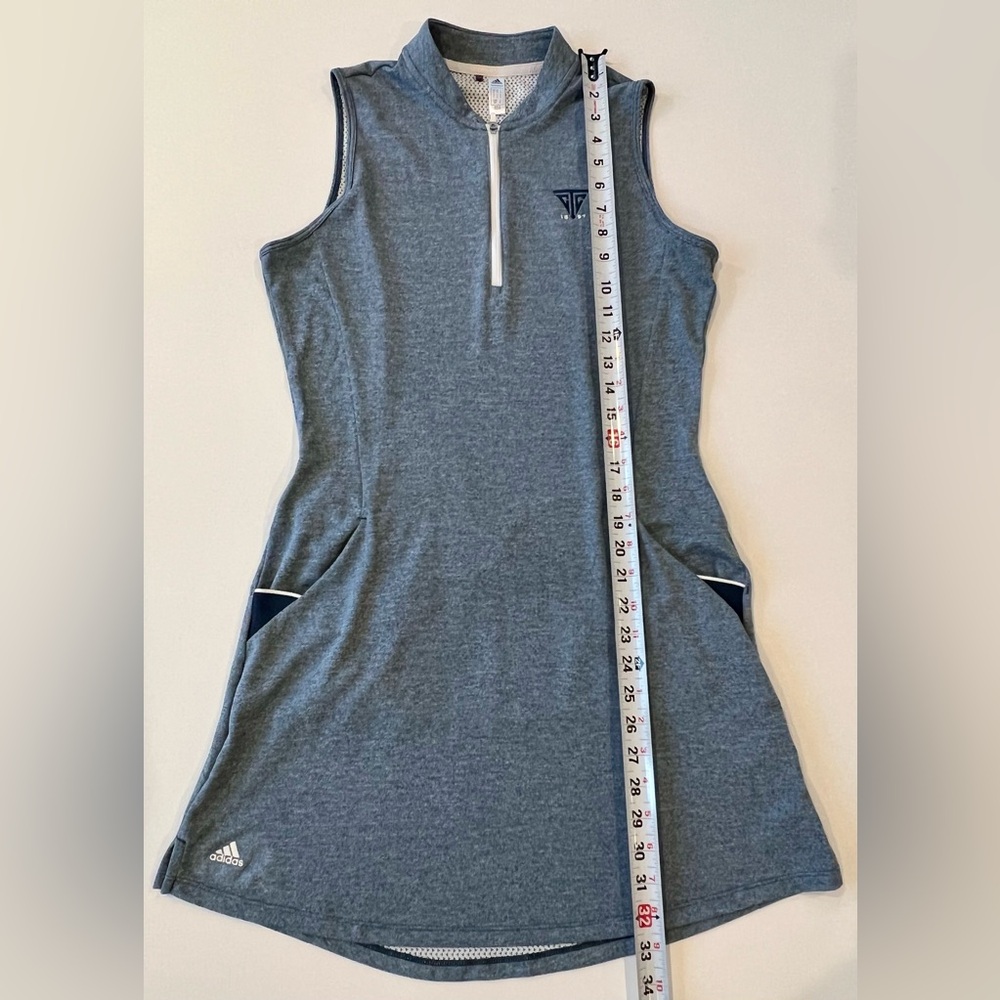 adidas PRIMEGREEN HEAT.RDY Golf Dress Blue Grey Size Small - Picture 4 of 16